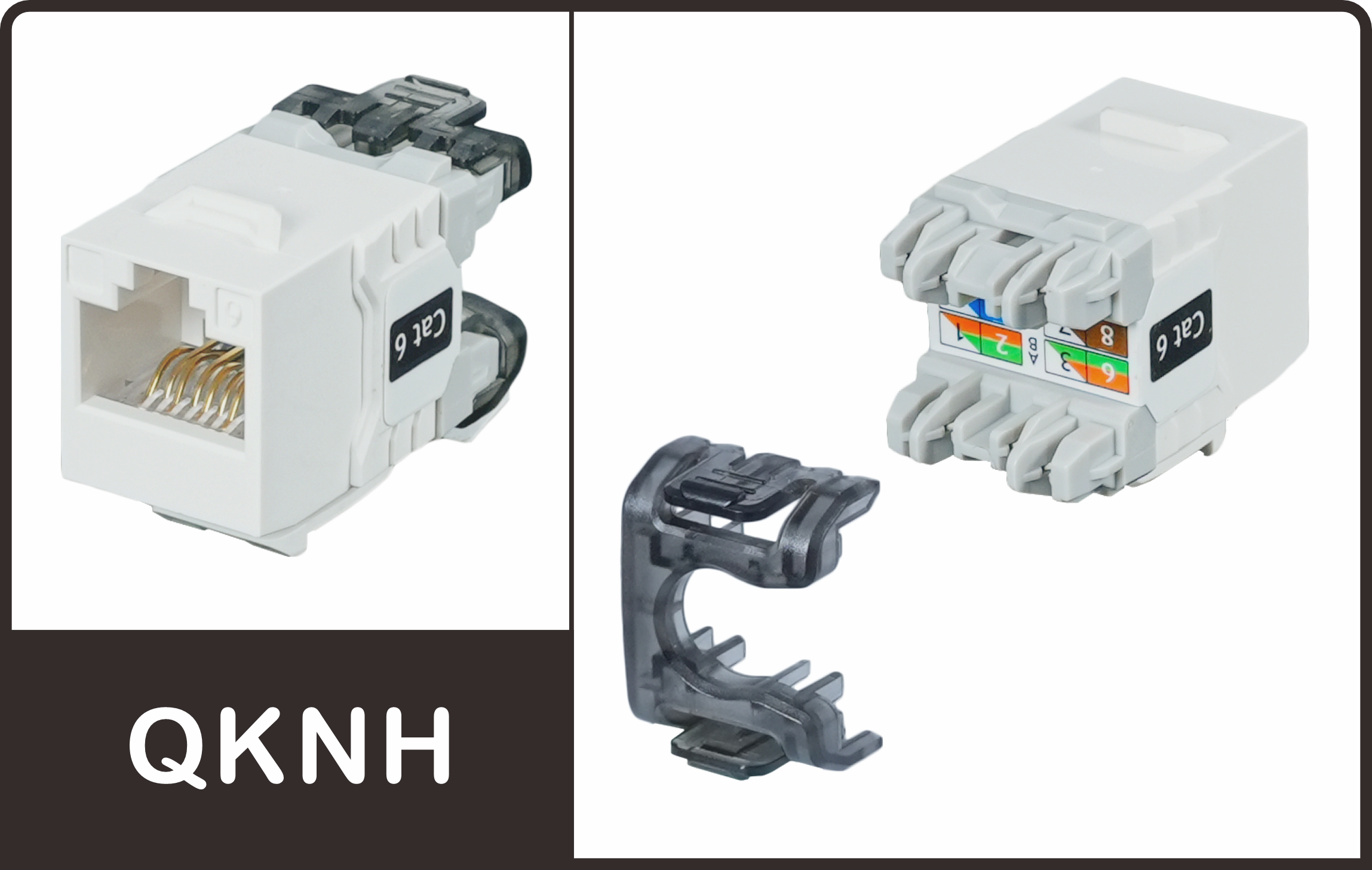 180° Punch-down - QKNH Series Keystone Jack